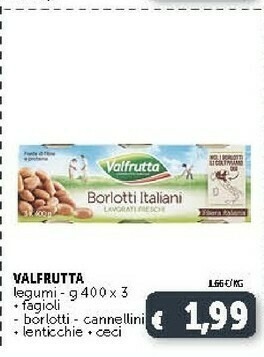 Deco Supermercati Valfrutta Fagioli Borlotti Biologici 400 G(ml) offerta