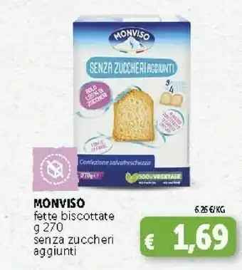 Deco Supermercati Monviso Fette Biscottate Senza Zuccheri Aggiunti offerta