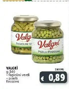 Deco Supermercati Valgri Fagiolini Verdi Piselli Finissimi offerta