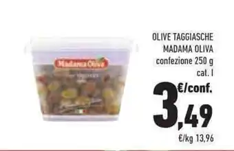 Conad Superstore OLIVE TAGGIASCHE MADAMA OLIVA confezione 250 g offerta
