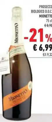 Conad Superstore PROSECCO BIOLOGICO D.O.C. MIONETTO offerta