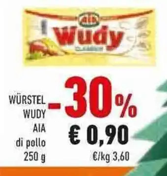 Conad Superstore WÜRSTEL WUDY AIA di pollo offerta