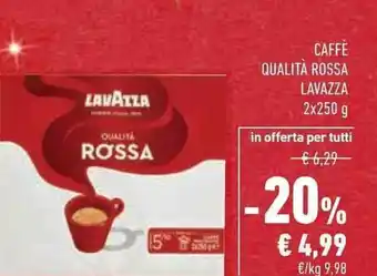 Conad Superstore CAFFE QUALITA ROSSA LAVAZZA offerta