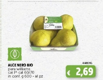 Deco Supermercati Alce Nero Pere Williams offerta