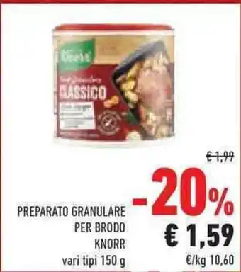 Conad Superstore PREPARATO GRANULARE PER BRODO KNORR offerta