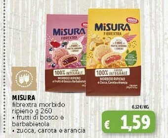 Deco Supermercati Misura Misura - Fibrextra Ripieno di Frutti di Bosco e Barbabietola 260 g(ml) offerta