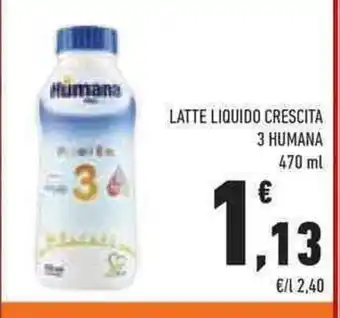 Conad Superstore LATTE LIQUIDO CRESCITA 3 HUMANA 470 ml offerta