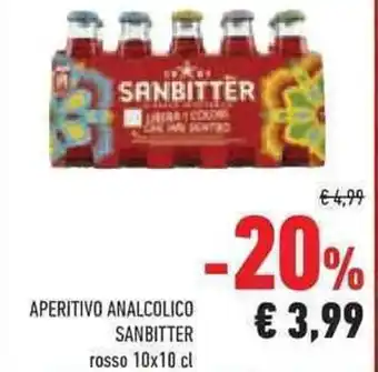 Conad Superstore APERITIVO ANALCOLICO SANBITTER rosso 10x10 cl offerta