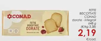 Conad Superstore FETTE BISCOTTATE CONAD offerta