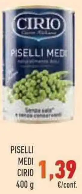 Conad Superstore PISELLI MEDI CIRIO 400 g offerta