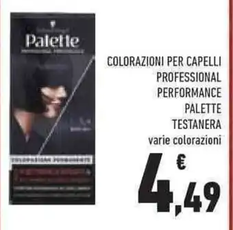 Conad Superstore COLORAZIONI PER CAPELLI PROFESSIONAL PERFORMANCE PALETTE TESTANERA offerta
