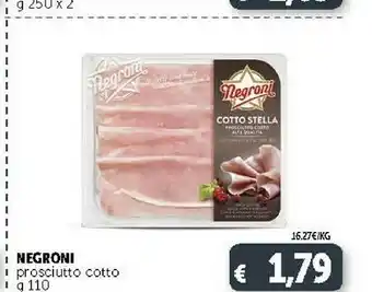 Deco Supermercati Negroni Cotto Stella Prosciutto Cotto Alta Qualità 110 G(ml) offerta