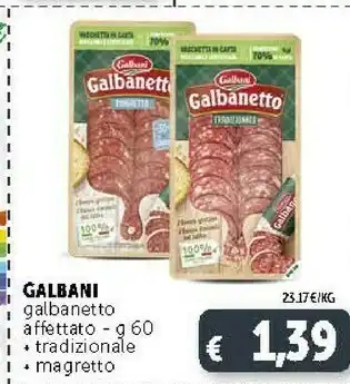 Deco Supermercati Galbani Galbanetto Il Tradizionale offerta