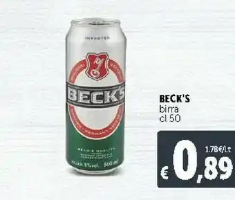 Deco Supermercati Beck's - Birra 500 g(ml) offerta