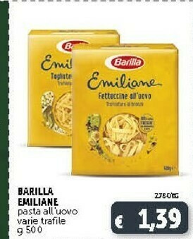 Deco Supermercati Barilla Fettuccine All'Uovo Emiliane 500 G(ml) offerta