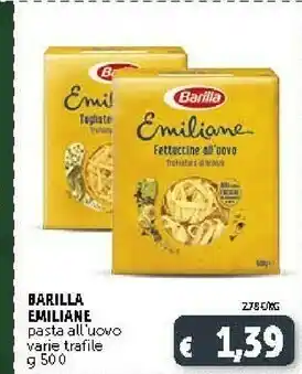 Deco Supermercati Barilla Fettuccine All'Uovo Emiliane 500 G(ml) offerta