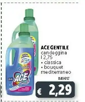 Deco Supermercati Ace Gentile Candeggina Classica 1275 Ml offerta