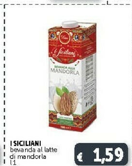 Deco Supermercati I siciliani Bevanda Al Latte Di Mandorla offerta
