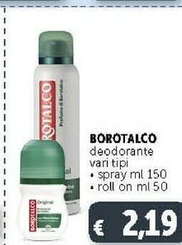 Deco Supermercati Borotalco Original Unisex Deodorante Roll-on 50 Ml offerta