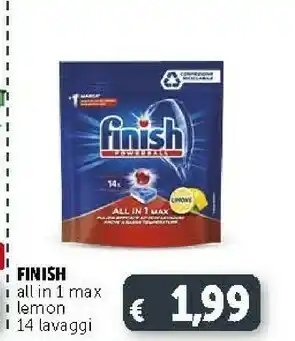 Deco Supermercati Finish All In 1 Max Lemon 14 Lavaggi offerta