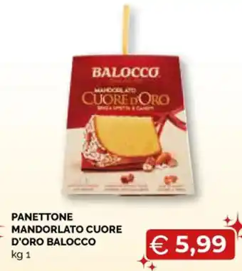 PANETTONE MANDORLATO CUORE D'ORO BALOCCO kg 1