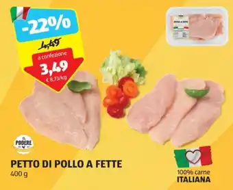 ALDI PETTO DI POLLO A FETTE 400 g offerta
