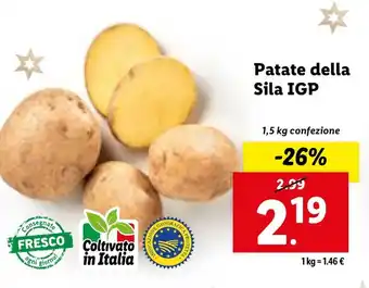 Lidl Patate della Sila IGP 1,5 kg confezione offerta