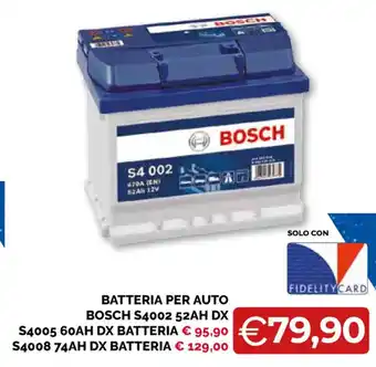 Mercatò Big BATTERIA PER AUTO BOSCH offerta