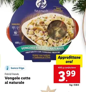 Lidl Vongole cotte al naturale 400 g confezione offerta