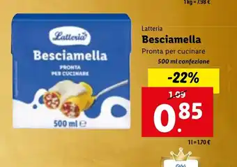 Lidl Latteria Besciamella 500 ml offerta