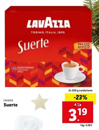 Lidl Lavazza Suerte 2x 250 g confezione offerta