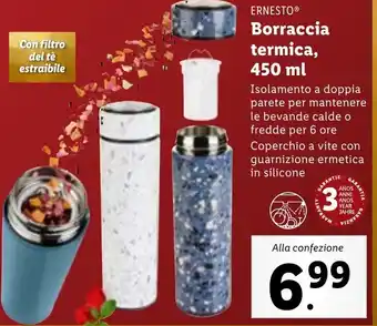 Lidl ERNESTO Borraccia termica, 450 ml offerta