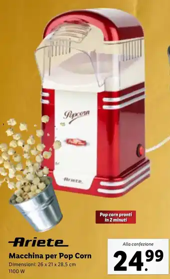 Lidl Ariete Macchina per Pop Corn offerta