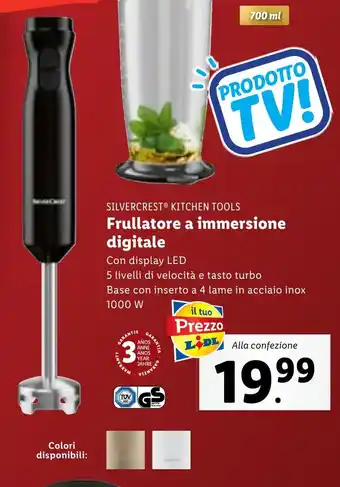Lidl SILVERCREST KITCHEN TOOLS Frullatore a immersione digitale offerta