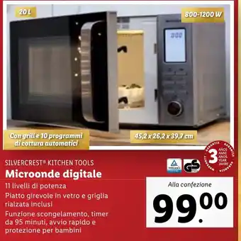 Lidl SILVERCREST KITCHEN TOOLS Microonde digitale offerta