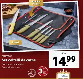 Lidl ERNESTO Set coltelli da carne offerta