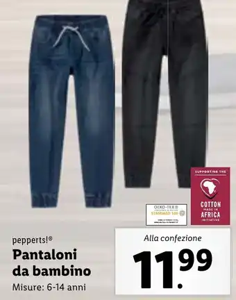 Lidl pepperts! Pantaloni da bambino offerta