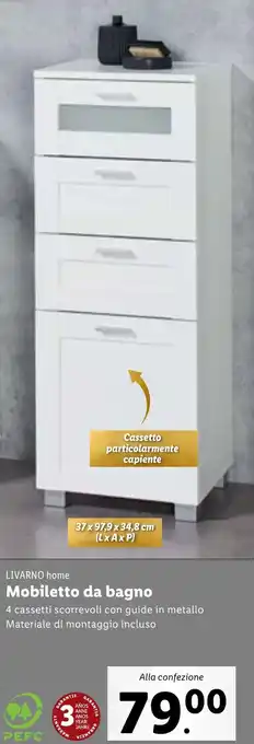 Lidl LIVARNO home Mobiletto da bagno offerta