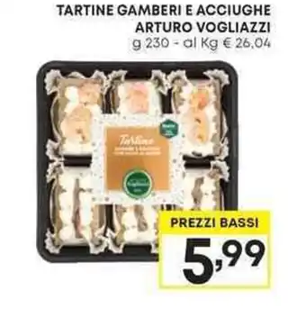 Pam TARTINE GAMBERI E ACCIUGHE ARTURO VOGLIAZZI g 230 offerta