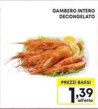 Pam GAMBERO INTERO DECONGELATO offerta