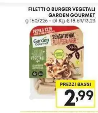 Pam FILETTI O BURGER VEGETALI GARDEN GOURMET offerta