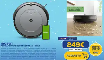 Euronics IROBOT ASPIRAPOLVERE ROBOT ROOMBA 11 - GREY offerta