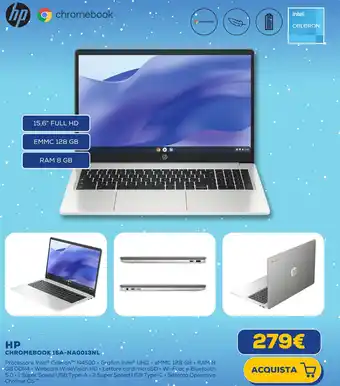 Euronics HP CHROMEBOOK 15A-NA0013NL. offerta
