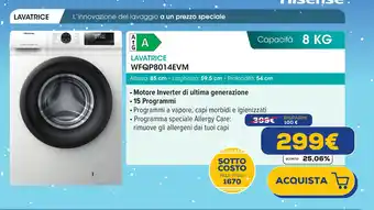 Euronics LAVATRICE WFQP8014EVM offerta
