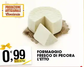 Gecop FORMAGGIO FRESCO DI PECORA L'ETTO offerta