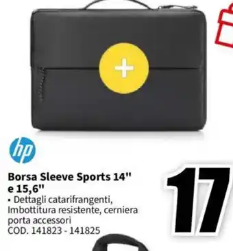 MediaWorld hp Borsa Sleeve Sports 14" e 15,6" offerta