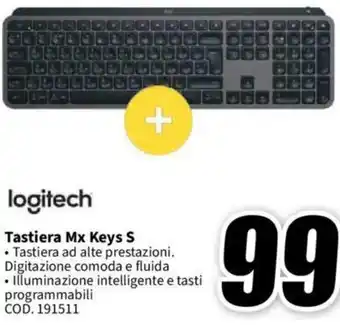 MediaWorld logitech Tastiera Mx Keys S offerta