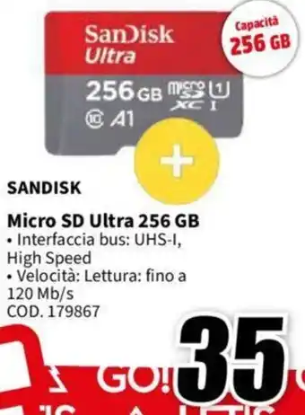 MediaWorld SanDisk Micro SD Ultra 256 GB offerta