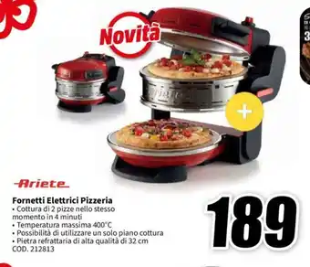 MediaWorld Ariete Fornetti Elettrici Pizzeria offerta