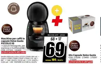 Macchina per caffè in capsule Dolce Gusto PICCOLO XS + 60X Capsule Dolce Gusto